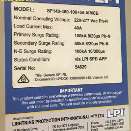 Tủ cắt lọc sét lan truyền SF140-480-100+50-AIMCB