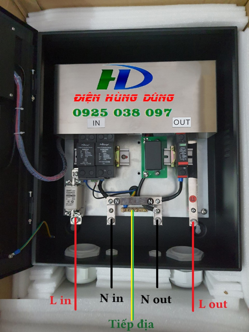 Sơ đồ Lắp đặt Tủ Cắt Lọc Sét 1 Pha (copy)
