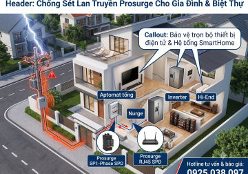 chống sét lan truyền prosurge cho gia đình nhà ở